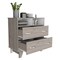 Tuhome Portanova Two Drawer Dresser, Two Open Shelves, Superior Top, Four Legs, Light Gray/White CZB6740 - alternate 3